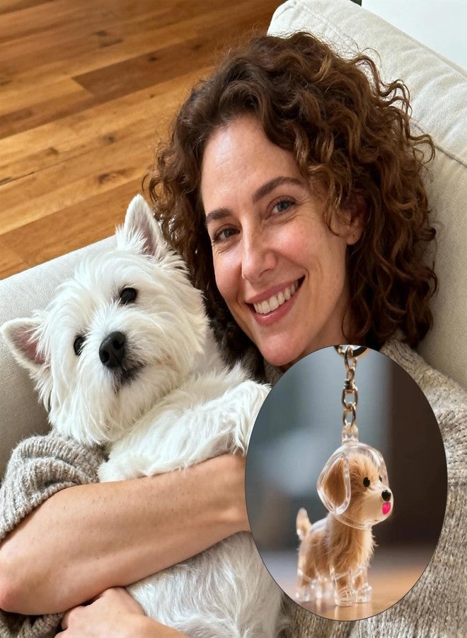 Manoai Dog Hair Keychain,Transparent Bottle for Fur,Dog Memorial Gifts for Loss,Pet Fur Keepsake,Dogs Hair Collector Keychain,Red Mouth - Image 5